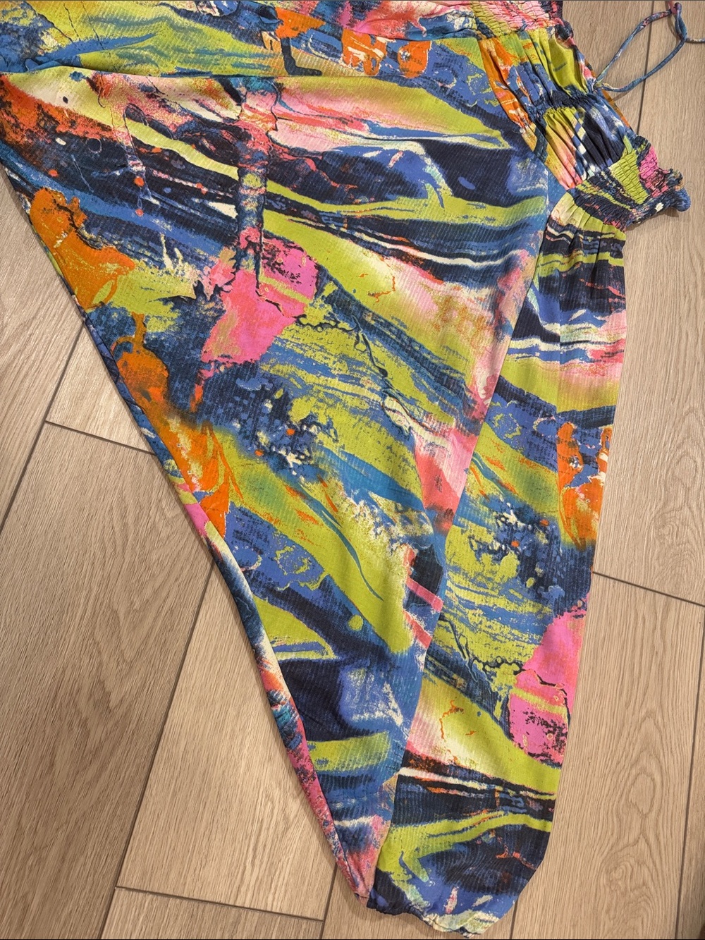 Harlem Jumpsuit All Over Print Halter Top Sz S/M Hippie Festival Bright - Picture 2 of 7